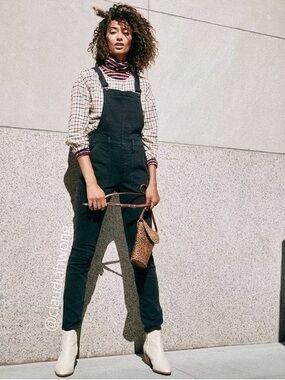 Madewell Black Denim Overalls